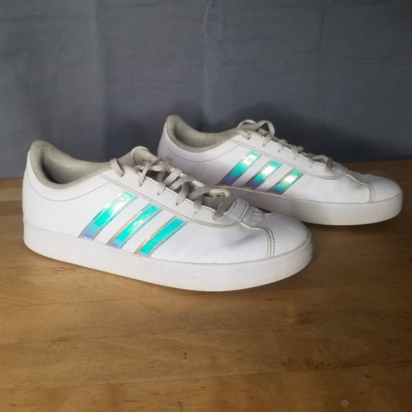 shoes, adidas, adidas superstars, holographic, white, adidas originals, holographic shoes 